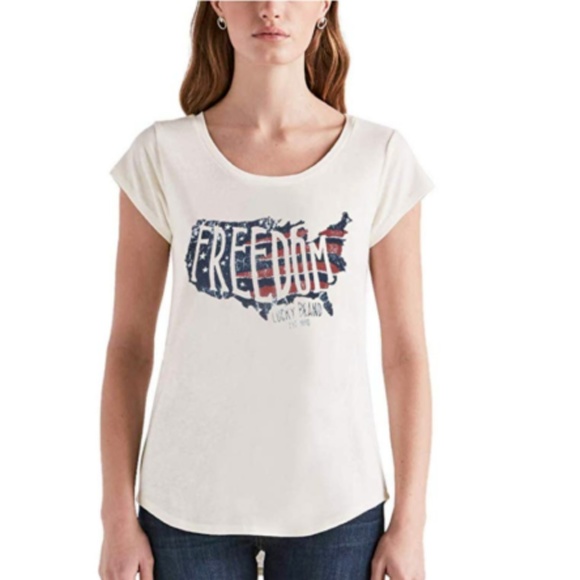 Lucky Brand Tops - Lucky Brand Ladies' Graphic Tee  White